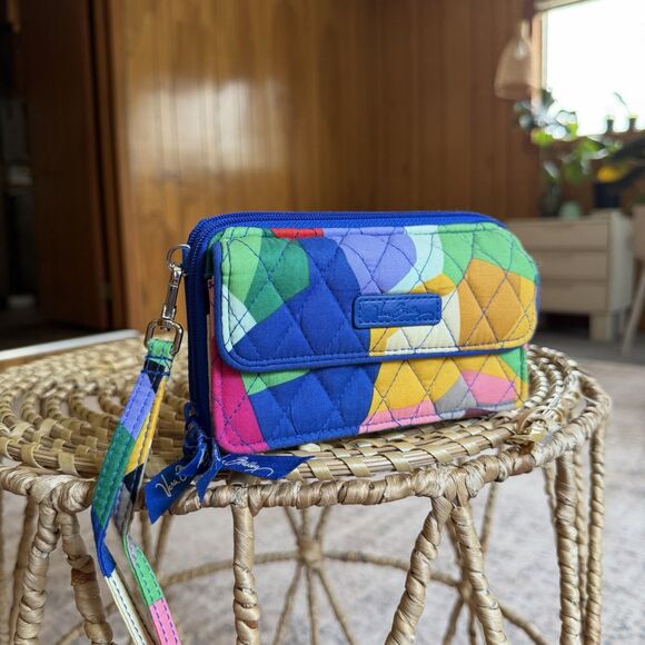 Vera Bradley Handbags - Vera Bradley All In One Crossbody Wristlet Wallet Pop Art Pattern Colorful